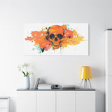 Skull Art Canvas Print – Vibrant Paint-Splash Skull Wall Decor