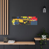 Abstract Color Splash Matte Canvas Print — Modern Stretched Wall Art