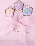 Children's Flower Applique Tulle Dress