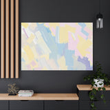 Pastel Abstract Brushstroke Canvas Wall Art