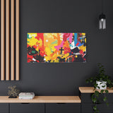 Abstract Color Splash Canvas Print - Vibrant Stretched Matte Wall Art