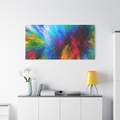 Abstract Color Explosion Matte Canvas Print