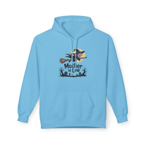 Mother-in-Law Halloween Hoodie — Witch Broom Graveyard Sweatshirt