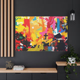 Abstract Color Splash Canvas Print - Vibrant Stretched Matte Wall Art
