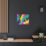 Abstract Neon Brushstroke Canvas Print — Colorful Modern Wall Art
