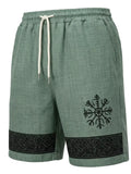 Men's Full Size Linen Blend Drawstring Shorts Plus Size