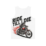 Ride Till Die Motorcycle Tank Top — Biker Skull Graphic Men’s Tank