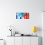 Vibrant Abstract Color Splash Matte Canvas Print