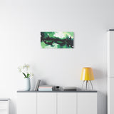 Abstract Green Brushstroke Canvas Print