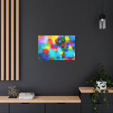Abstract Rainbow Splash Matte Canvas Print