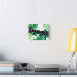 Abstract Green Brushstroke Canvas Print