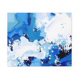 Abstract Blue Galaxy Canvas Print — Matte Stretched Wall Art
