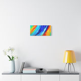 Abstract Rainbow Wave Matte Canvas Print — Vibrant Stretched Wall Art