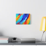 Abstract Rainbow Wave Matte Canvas Print — Vibrant Stretched Wall Art