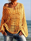 Crochet Long Sleeve Knit Cover Up