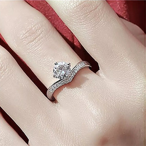2 Carat Moissanite 925 Sterling Silver Ring