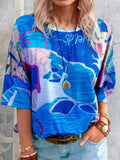 Contrast Round Neck Casual T-Shirt