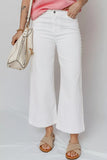 Pearl Embellished Side Seam Ankle-length Shift Jeans