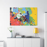 Abstract Color Splash Matte Canvas — Stretched Wall Art