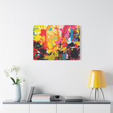 Abstract Color Splash Canvas Print - Vibrant Stretched Matte Wall Art