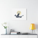 Howling Wolf Moon Matte Canvas Wall Art — Stretched 1.25"