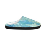 Men's Blue Abstract Watercolor Indoor Slippers