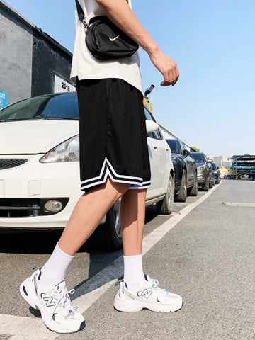 Men's Plus Size Drawstring Striped Shorts