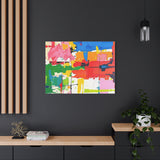 Abstract Color Splash Matte Canvas Print — Vibrant Modern Wall Art