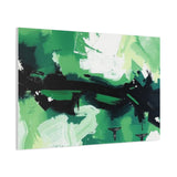 Abstract Green Brushstroke Canvas Print