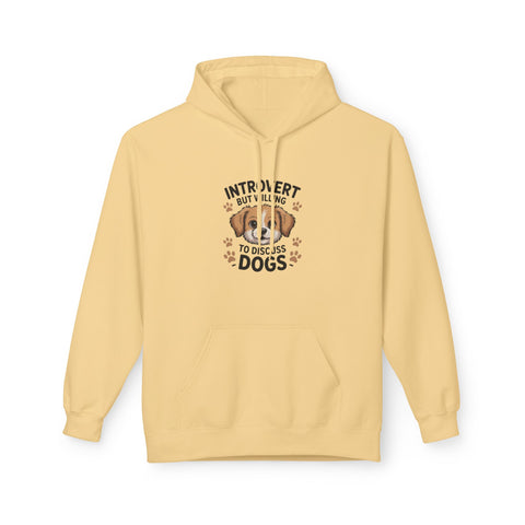 Introvert But Willing To Discuss Dogs Hoodie — Cute Dog Lover Pullover
