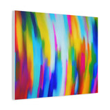 Abstract Rainbow Waves Matte Canvas Print — Vibrant Colorful Wall Art