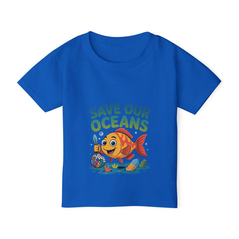 Save Our Oceans Toddler T-Shirt — Cute Fish Environmental Shirt for Kids