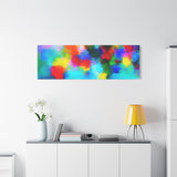 Abstract Rainbow Splash Matte Canvas Print