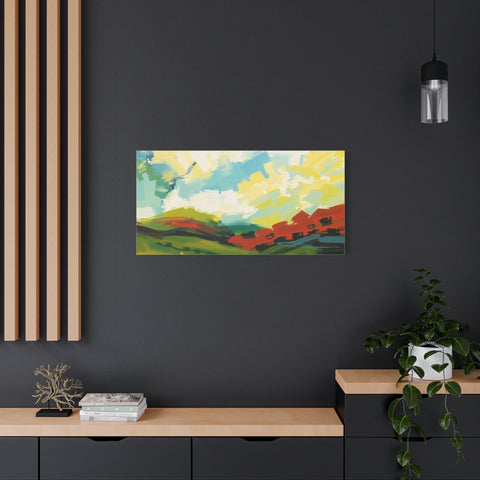 Abstract Colorful Landscape Canvas