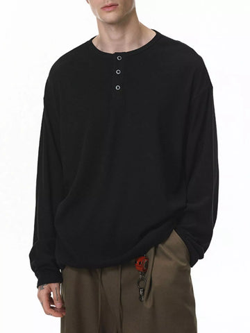 Men's Long Sleeve Henley T-Shirt