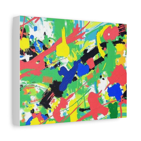 Abstract Color Splash Canvas Print — Vibrant Modern Wall Art