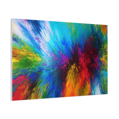 Abstract Color Explosion Matte Canvas Print