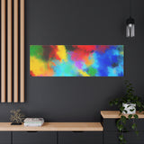 Abstract Color Burst Canvas Print — Vibrant Stretched Matte Wall Art