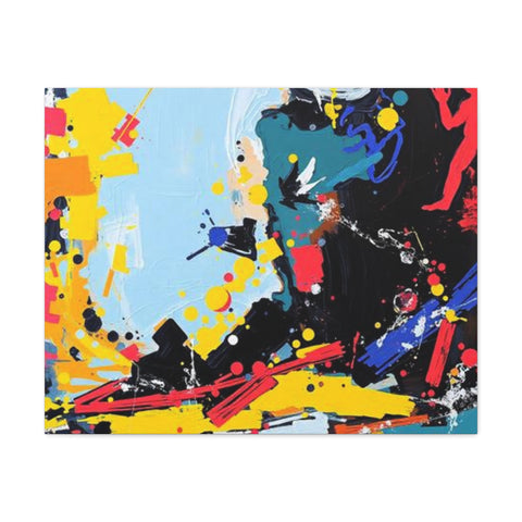 Abstract Color Splash Matte Canvas Print — Modern Stretched Wall Art