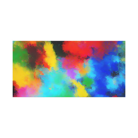 Abstract Color Burst Canvas Print — Vibrant Stretched Matte Wall Art