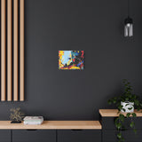Abstract Color Splash Matte Canvas Print — Modern Stretched Wall Art