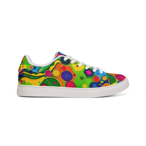 Psychedelic Retro Bubble Leather Sneakers