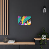 Abstract Neon Brushstroke Canvas Print — Colorful Modern Wall Art