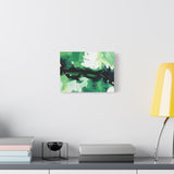 Abstract Green Brushstroke Canvas Print
