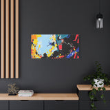 Abstract Color Splash Matte Canvas Print — Modern Stretched Wall Art
