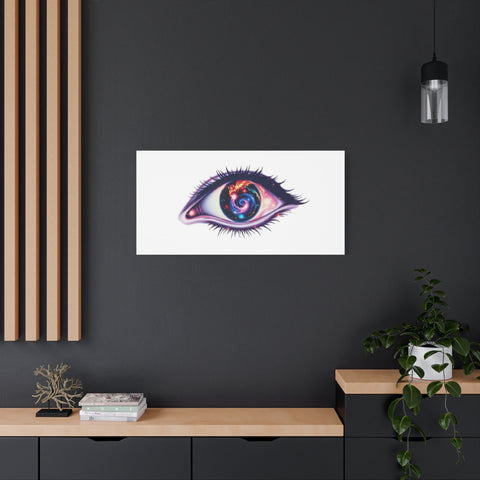 Cosmic Eye Canvas Print — Galaxy Eye Matte Stretched Wall Art