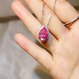 5 Carat 925 Sterling Silver Moissanite Pendant Necklace