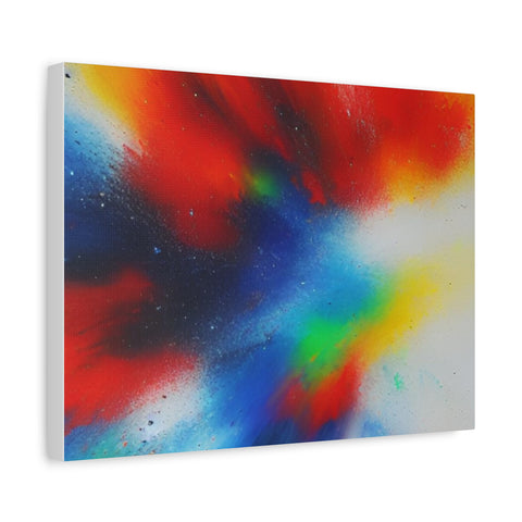 Abstract Color Burst Canvas Print — Vibrant Stretched Matte Wall Art