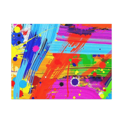 Abstract Color Splash Canvas Print — Vibrant Modern Wall Art