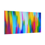 Abstract Rainbow Waves Matte Canvas Print — Vibrant Colorful Wall Art